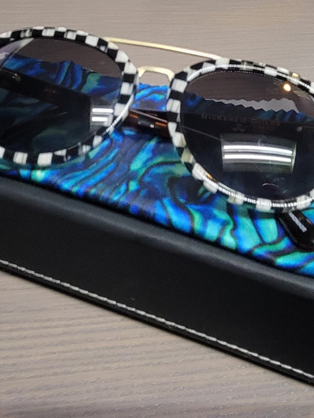 MacKenzie Childs Aviator Style Sunglasses